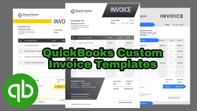 Gig Preview - Design quickbooks desktop  custom invoice templates