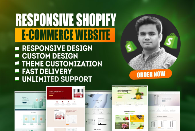 Bestseller - build ecommerce website shopify, shopify website development, dropshipping store