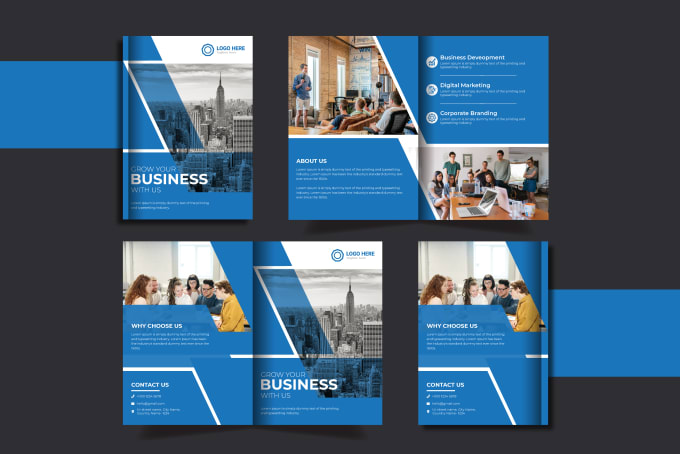 Gig Preview - Design corporate business company profile bifold brochure annual report