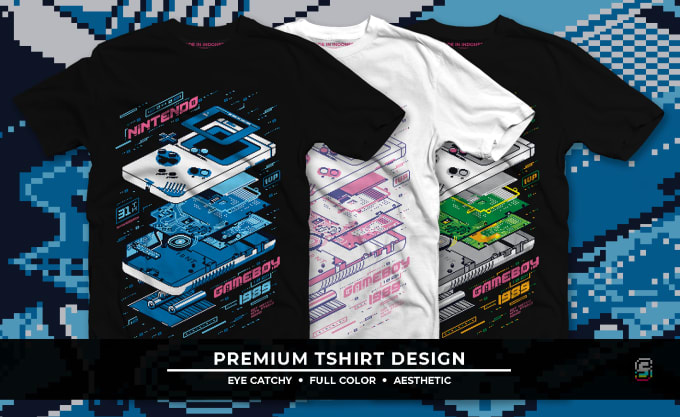 Gig Preview - Create premium pixel art tshirt design