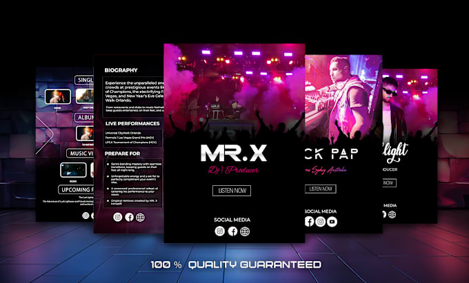 Gig Preview - Design epk, media kit, press kit, speaker kit, one sheet