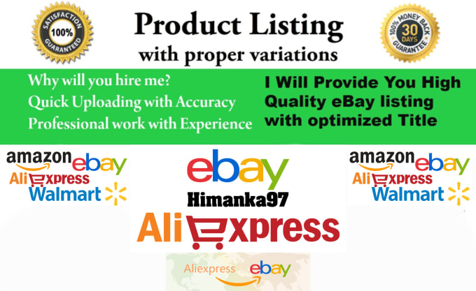 Gig Preview - Do ebay listing, ebay product listing, ebay SEO optimized, ebay listing