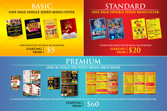 Bestseller - design food flyer or poster, restaurant menu