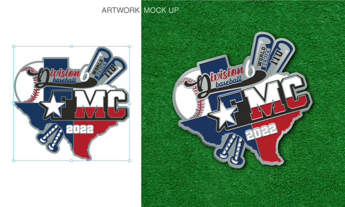 Gig Preview - Redraw and do baseball trading pin design