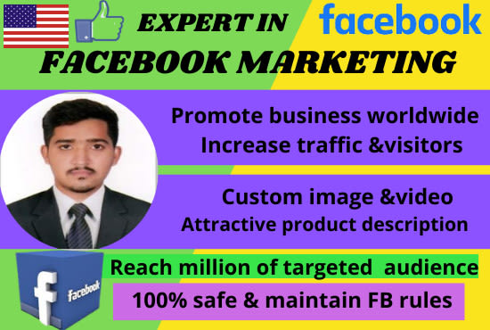 Gig Preview - Do organic facebook marketing for any USA business