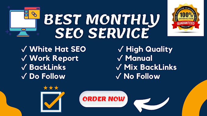 Gig Preview - Do full monthly SEO services and build high quality backlinks