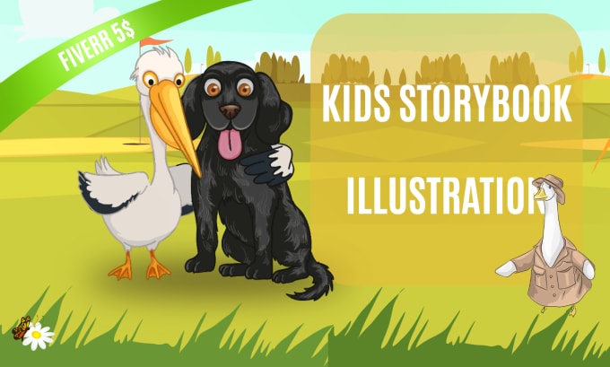 Gig Preview - Make kids book illustration storybook illustration