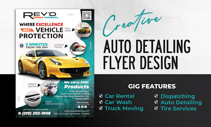 Gig Preview - Design car ad, car sales, car wash, car rental, automobile detailing flyers