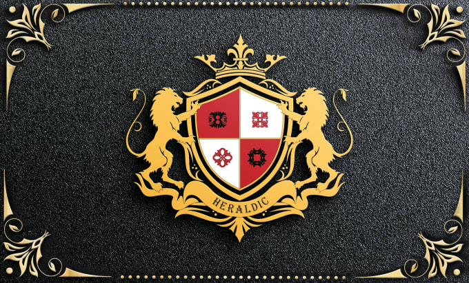 Gig Preview - Design luxury regal heraldic family crest coat of arms logo