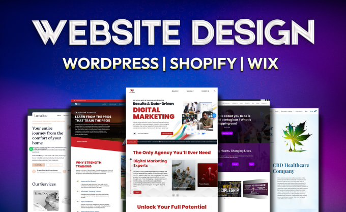 Gig Preview - Provide professional website design services on wordpress, shopify, and wix