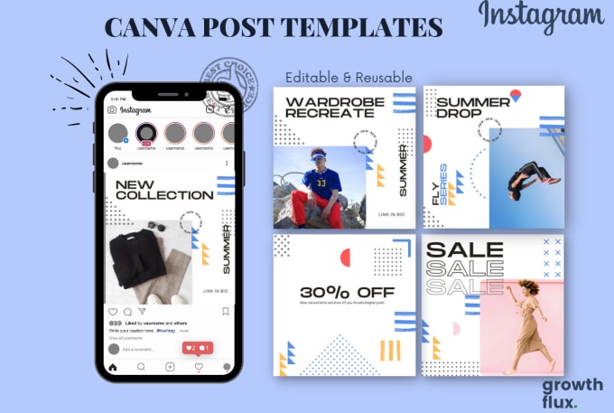 Gig Preview - Design canva template for instagram feed