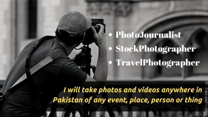 Gig Preview - Provide photography services in pakistan