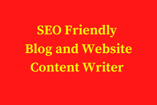 Gig Preview - Write search engine friendly blogs and web content