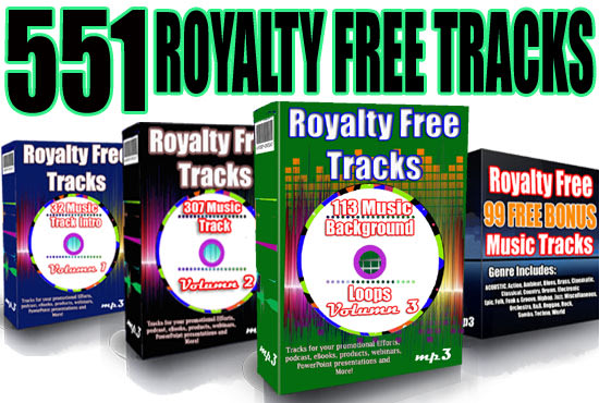 Gig Preview - Give you 551 royalty free music track