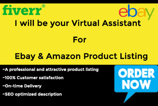 Gig Preview - Be your virtual assistant for ebay amazon product listing