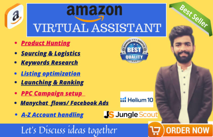 Gig Preview - Be expert amazon fba virtual assistant, amazon listing PPC