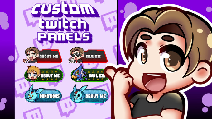 Gig Preview - Create a custom twitch panels for your channel