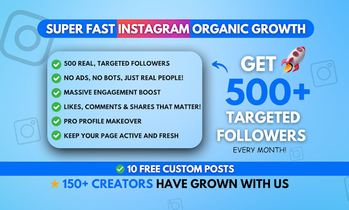 Gig Preview - Do super fast organic instagram growth