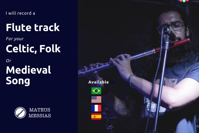 Bestseller - record a flute track for your celtic folk or medieval song