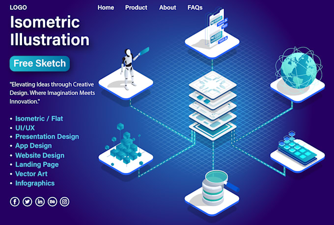 Bestseller - design amazing 3d isometric infographic illustration