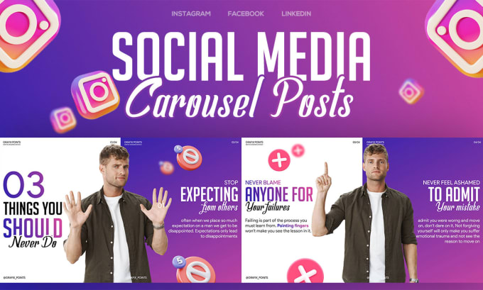 Gig Preview - Design amazing instagram carousel post