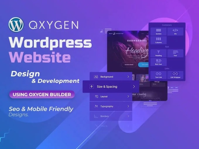 Gig Preview - Build beautiful fast websites using oxygen