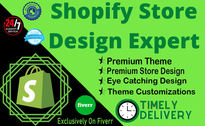 Gig Preview - Design your shopify store and customize theme