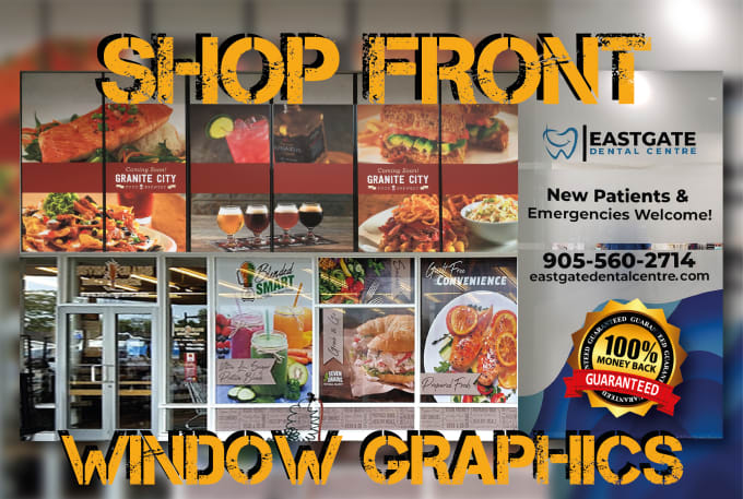 Gig Preview - Design amazing shop front, store front, windows graphics