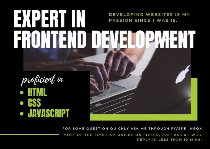 Gig Preview - Do frontend website creation using HTML, CSS and javascript