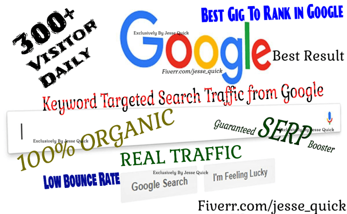 Gig Preview - Provide google organic search traffic using keywords