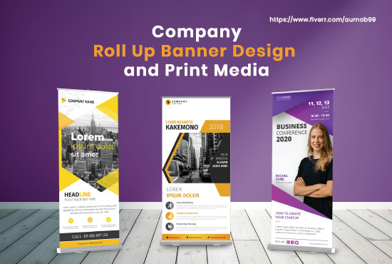 Gig Preview - Do medical rollup banner healthcare rollup banner design and print materials