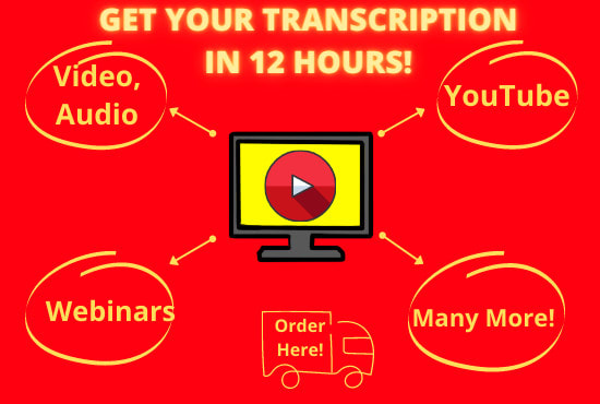 Gig Preview - Transcribe youtube, audio, video, interview, and webinar transcription