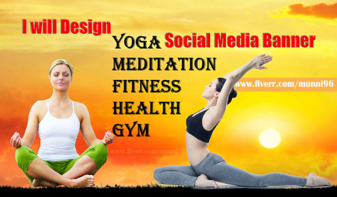 Gig Preview - Design health, fitness, gym, meditation, yoga banner and poster