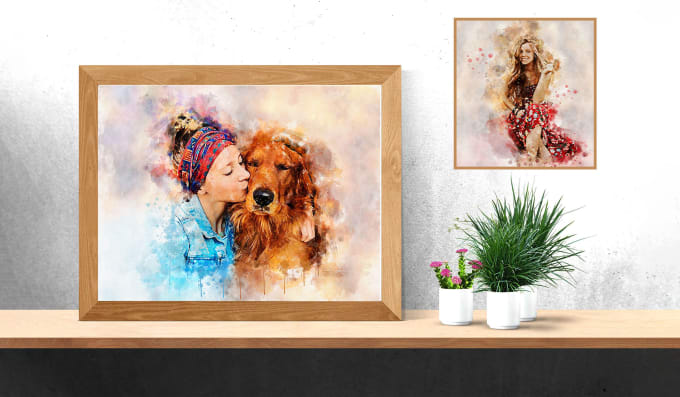 Gig Preview - Paint an amazing watercolor portrait of your photo