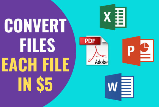 Gig Preview - Perfectly turn any file conversion to pdf,png,word,excel,ai