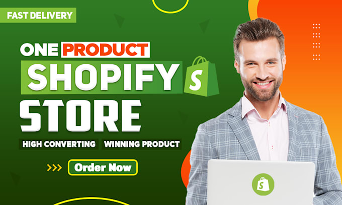 Gig Preview - Create one product shopify store or dropshipping store