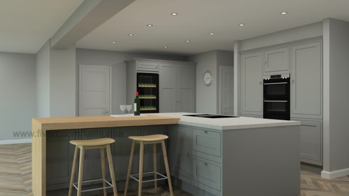 Gig Preview - Amendments existing kitchen design  which one done by me in articad