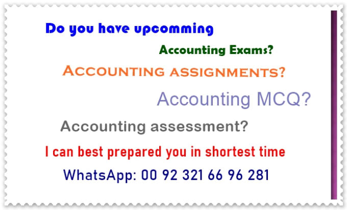 Gig Preview - Prepare you for accounting exams and assignments