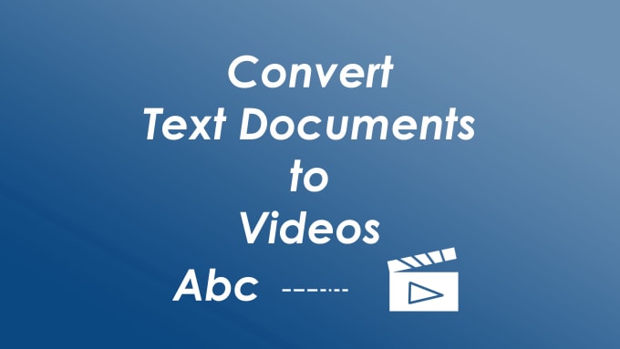 Gig Preview - Convert text documents into animated voiceover videos