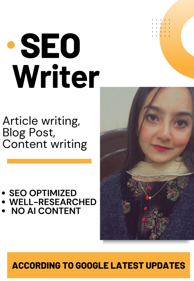 Gig Preview - Write SEO articles, blog posts, or content writing