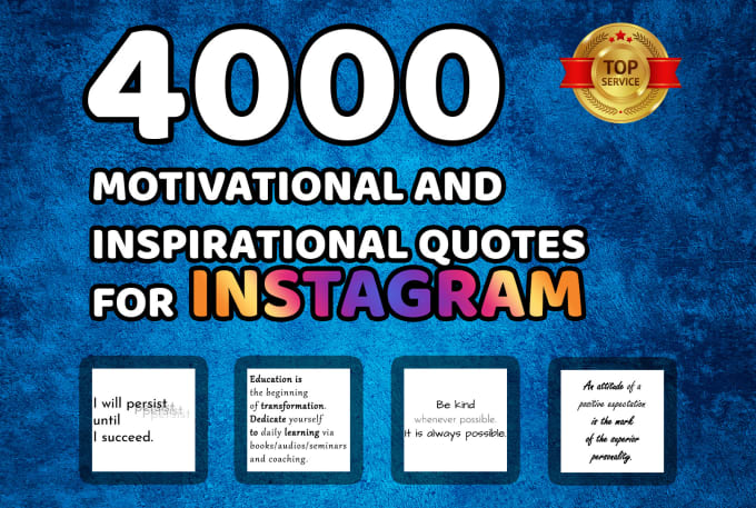 Gig Preview - Give you 4000 motivational inspirational instagram quotes