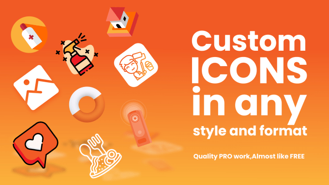 Gig Preview - Create custom icons in any style for you