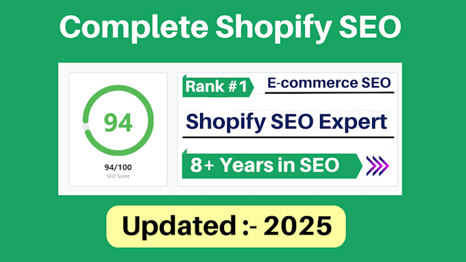 Gig Preview - Be your shopify SEO expert to boost your rankings