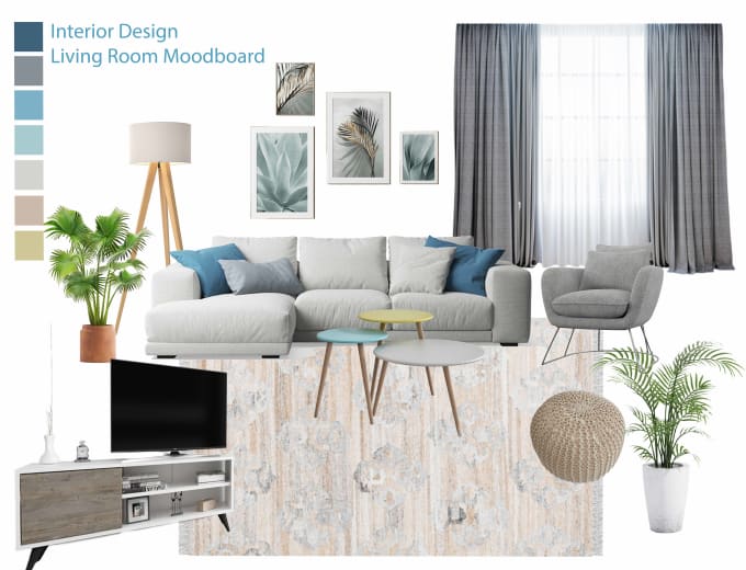 Gig Preview - Give you perfect living, dining, and bedroom mood boards