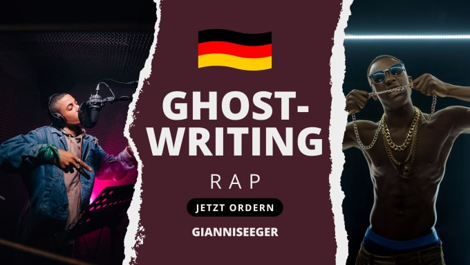 Gig Preview - Ghostwrite your german rap song with lyrics and recording