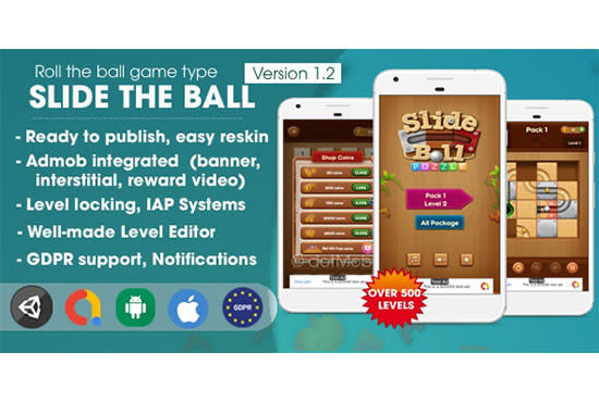 Gig Preview - Create slide the ball unity game with admob ads