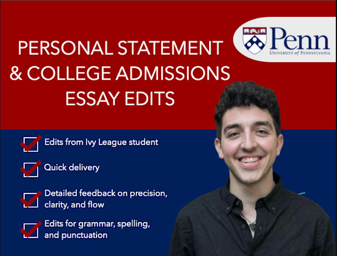 Gig Preview - Improve your college admissions essay or personal statement