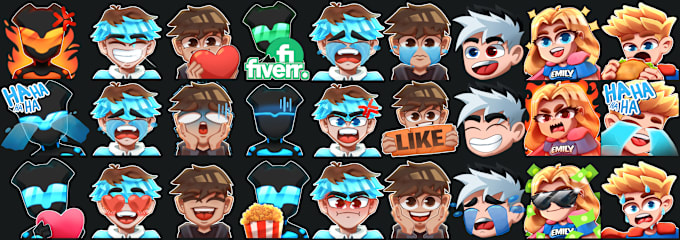 Gig Preview - Design amazing twitch, kick, youtube emotes