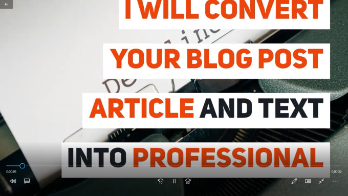 Gig Preview - Convert your blog post article and text into video