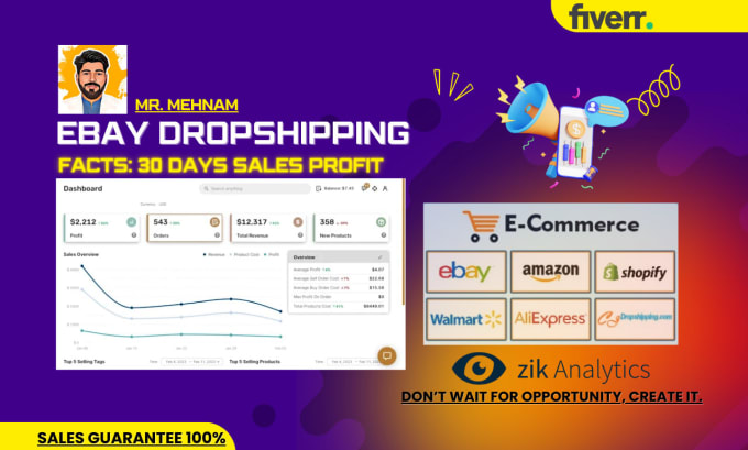 Gig Preview - Do cj dropshipping, amazon to ebay dropshipping, ebay product listing